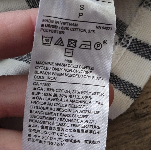 Banana Republic Striped Grey And White Small Top. Great Summer Top. - Picture 6 of 8